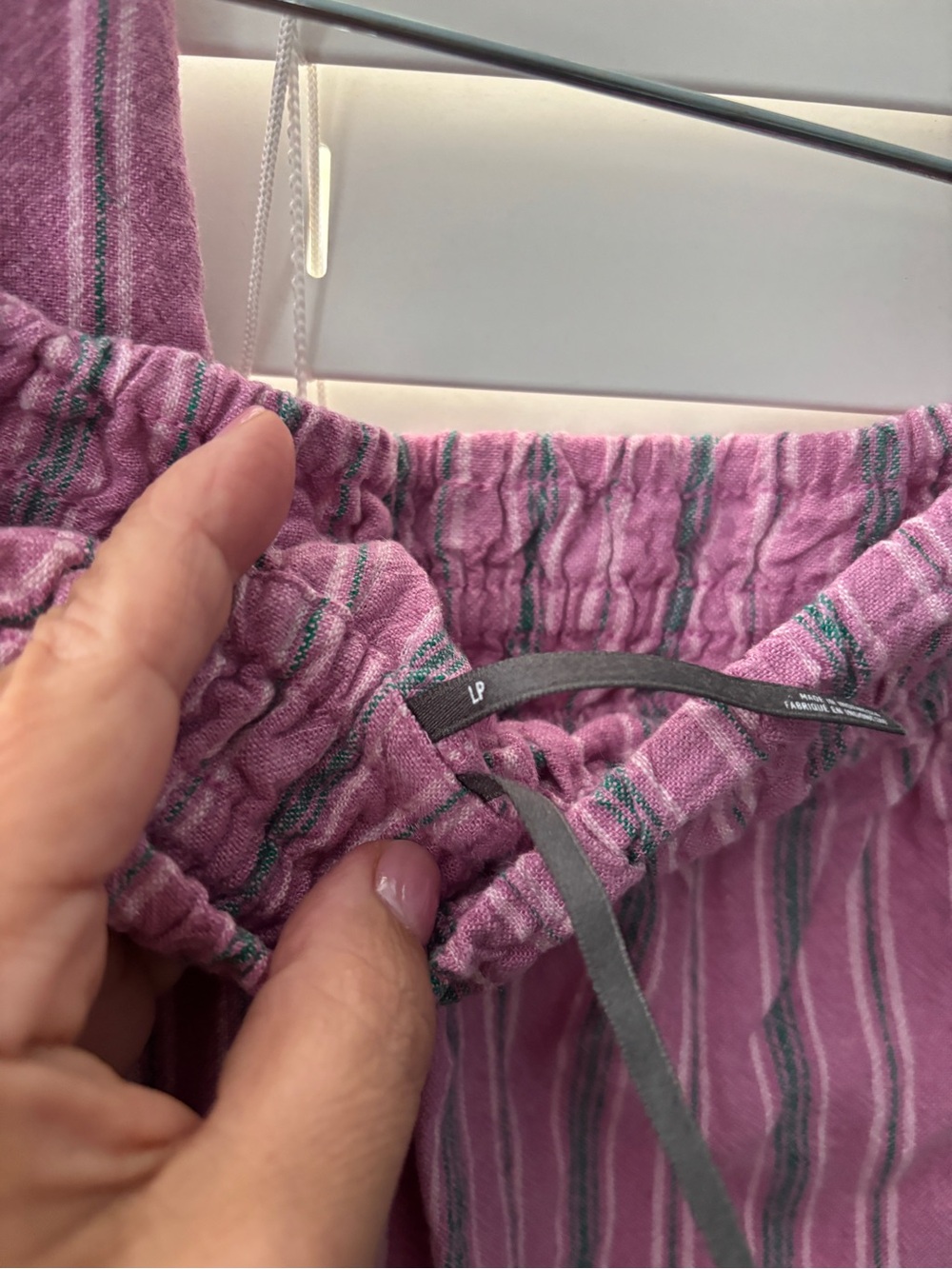 ANTHROPOLOGIE NWOT Striped Pink Button-Up Shirt & Matching Shorts Set - Picture 3 of 4